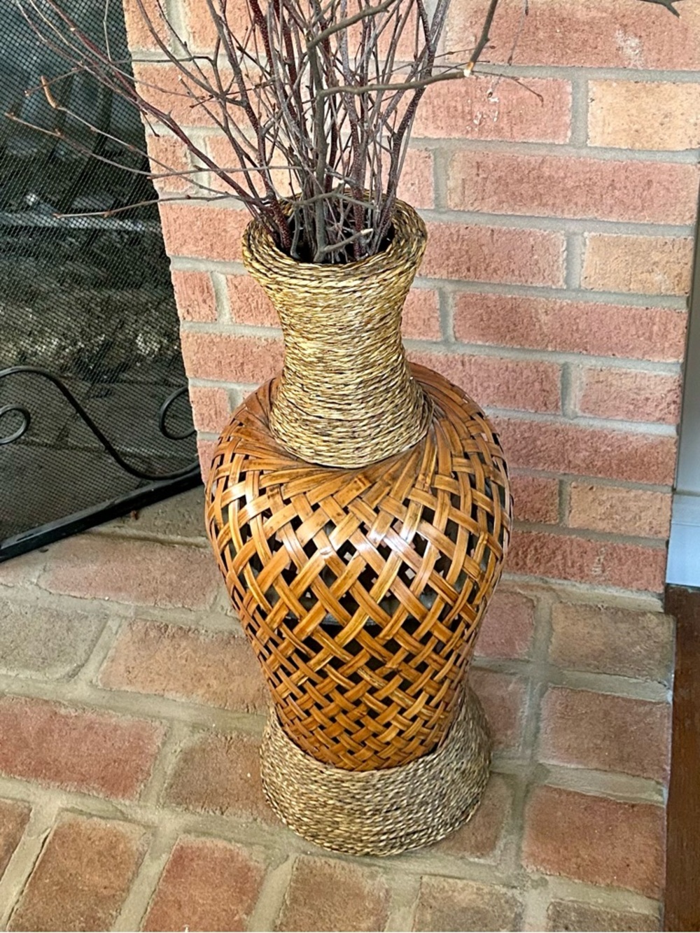 Rattan Vase 21 inches tall